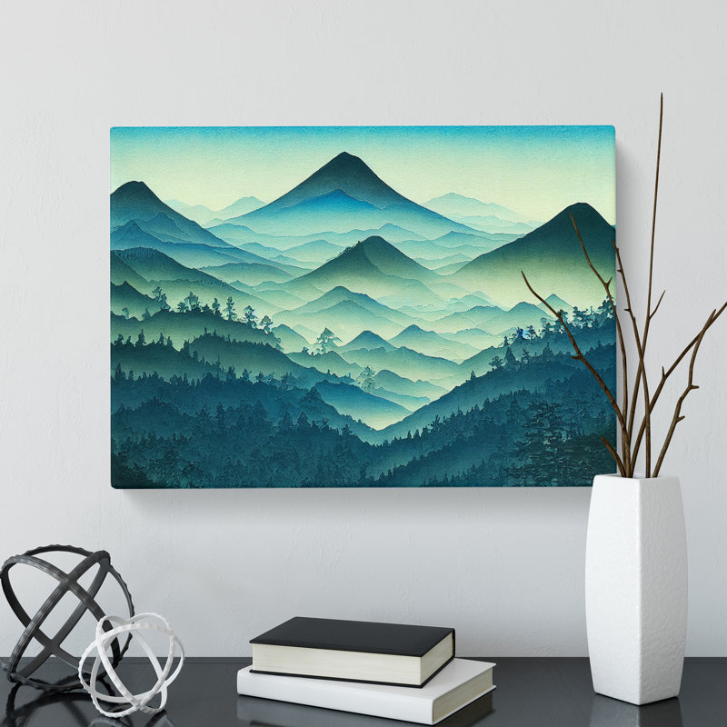 Japanese Forest Mountains - Wrapped Canvas, 50cm H x 76cm W x 3cm D