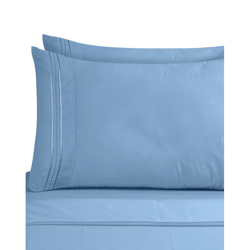 Taie d'oreiller en microfibre de qualité supérieure, Très grand, Bleu ciel