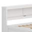 Lit de jour moderne avec tablettes de rangement intégrées, ports USB intégrés, éclairage à DEL et tiroirs-1367030656