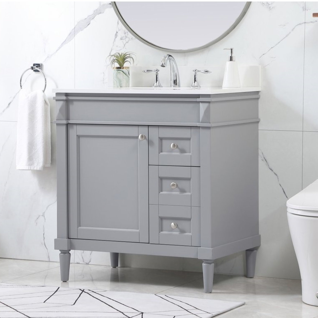 Readington 32'' Single Bathroom Vanity, Gray