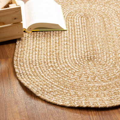Tapis brun tressé à la main Élisondo