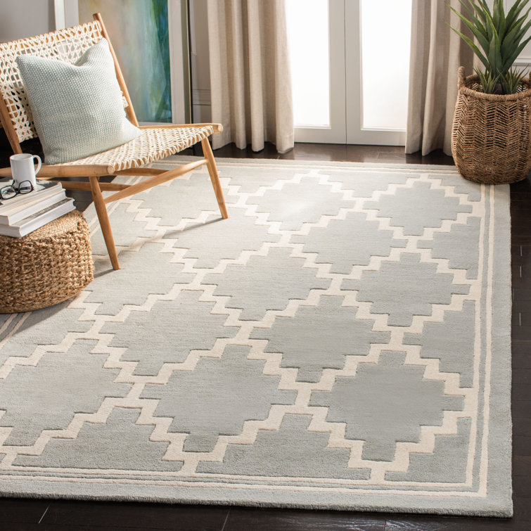 Helma Geometric Wool Hand Woven Area Rug