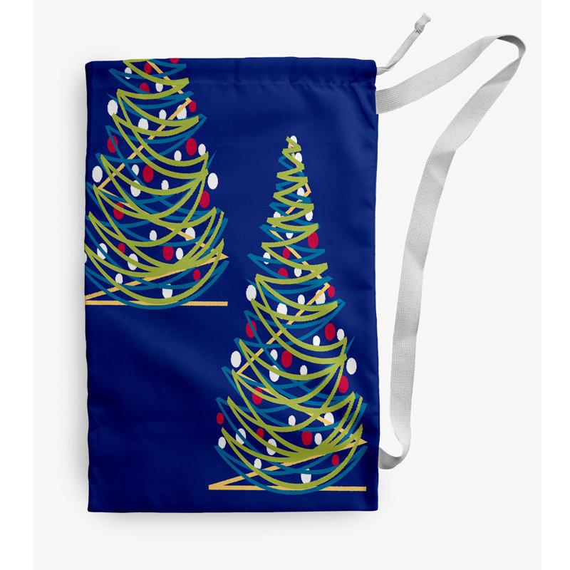 Fabric Laundry Bag with Handles, Medium (36" H x 28" W), Blue