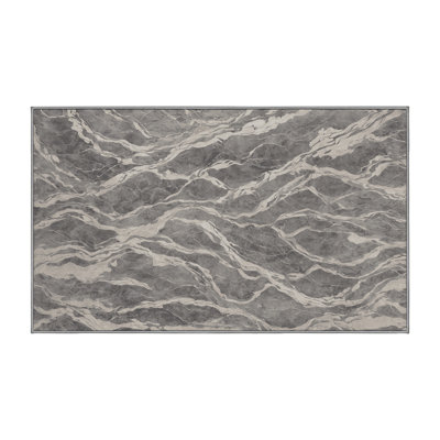 Tapis gris lavable à la machine