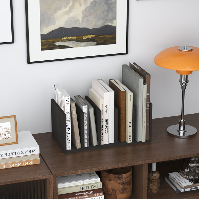 Étagère de bureau avec compartiments, Espresso