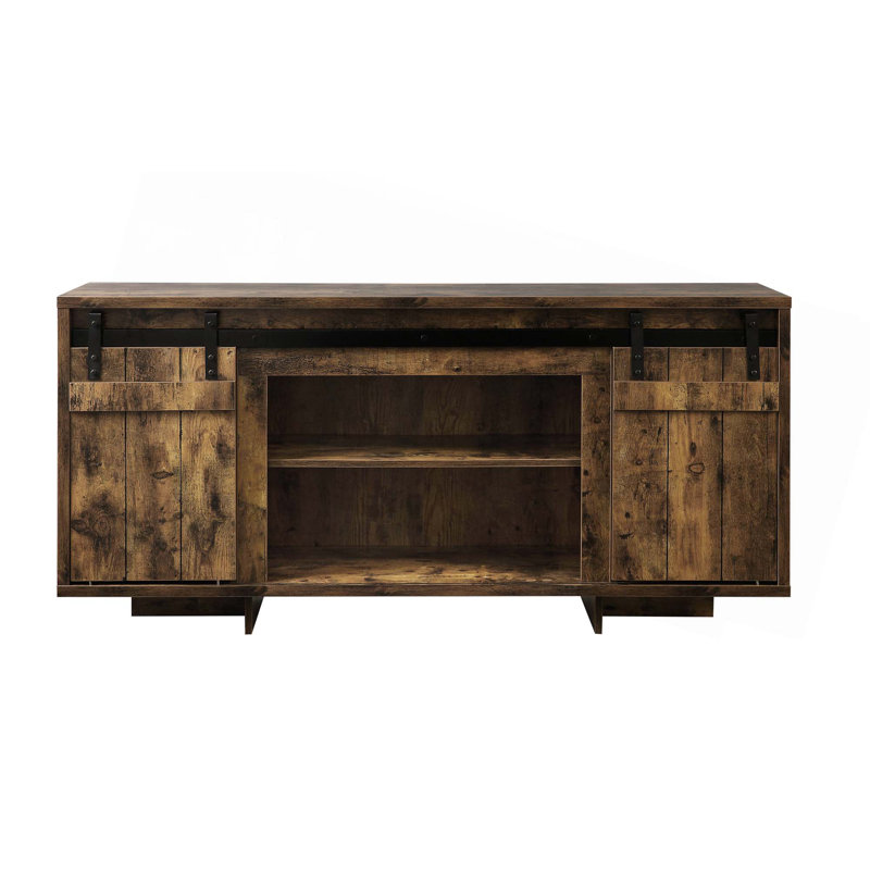 Rustic Oak Finish TV Stand