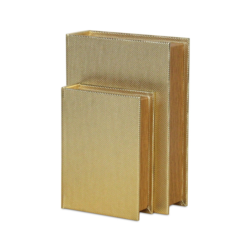 Ensemble de boîte à livres Liniva, Or
