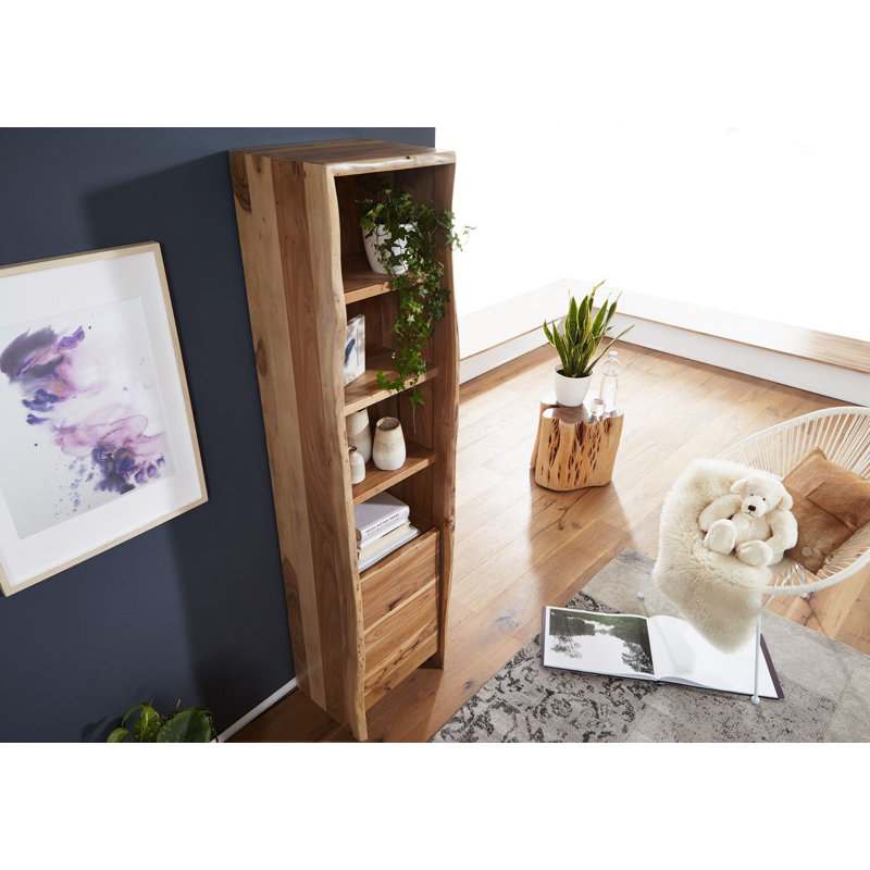 Pure Acacia Solid Wood Linen Cabinet, Ecru