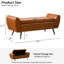 Shaneta 55"W Vegan Leather Storage Bench Storage Ottoman for King Size Bed-1350347699