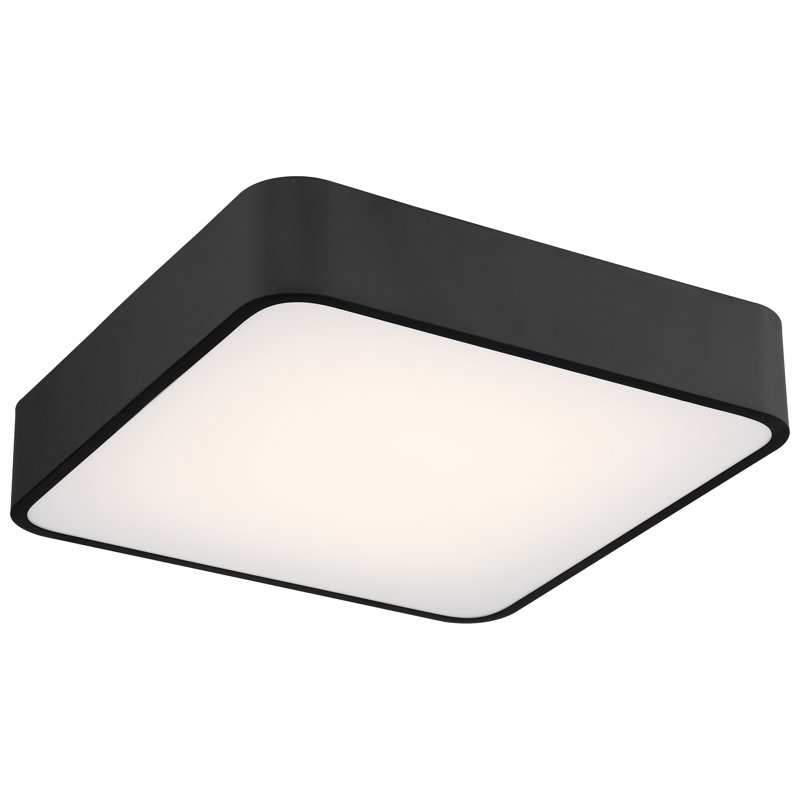 Granada LED Flush Mount, Black, 3.25" H x 16" W x 16" D, 3000K