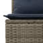 Ensemble de canapé vidaXL avec coussin avec rangement en rotin gris et bleu marine-1934573789