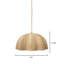 Rosemary 1-Light Natural Palm Leaf Pendant, Large-1324372845