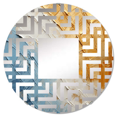Minimalisme chassant les arcs-en-ciel - Miroir décoratif labyrinthe | Rond