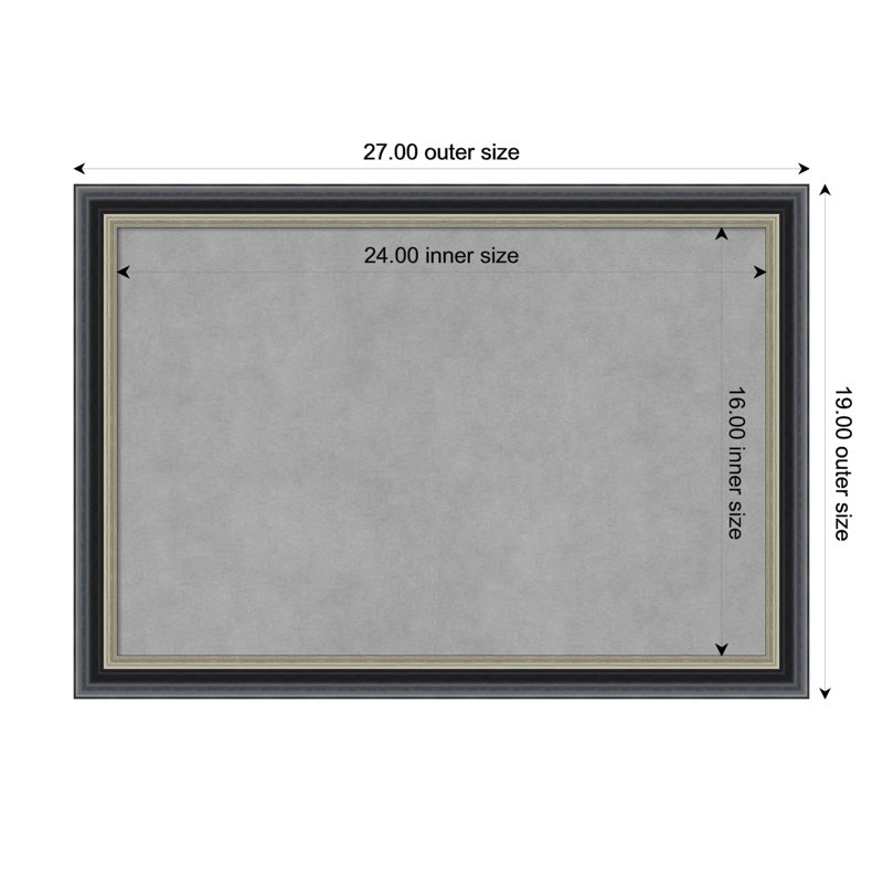 Tableau magnétique magnétique en métal, H 19 po x l 27 po
