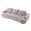 Canapé modulaire compressé très large de 100 po à l'avant courbé, canapé Boucle 3 places en forme de nuage avec mousse à haute résilience, facile à déplacer et à expédier, canapé surdimensionné moderne pour le salon-129604603