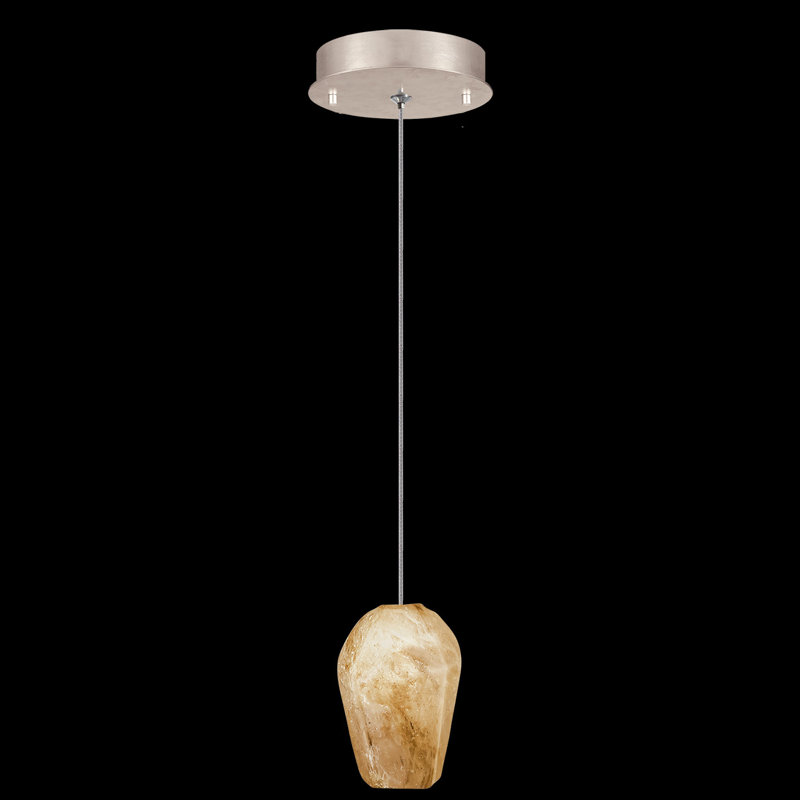 Natural Inspirations 1 - Light Unique/Statement Pendant, Gold/Natural Quartz