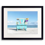 Miami Lifeguard Chair - Chair 100 Print by Richard Silver