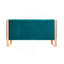 Causeuse 57 po en velours bleu sarcelle