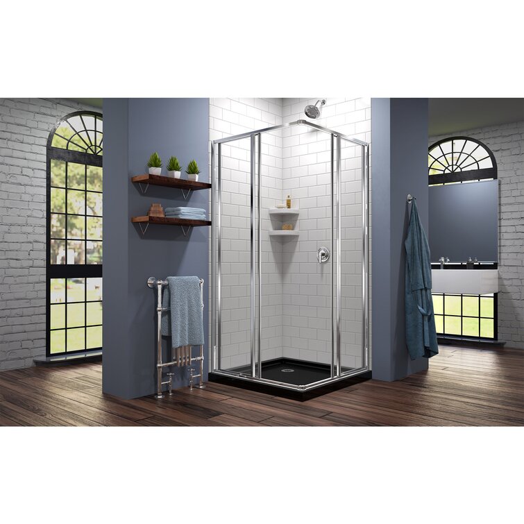 VTI 36 W X 36 D X 72 H Framed Square Shower Enclosure With Base