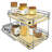 LYNK PROFESSIONAL® Elite Pull Out Spice Rack Organizer for Cabinet - Tier, Chrome-86614324