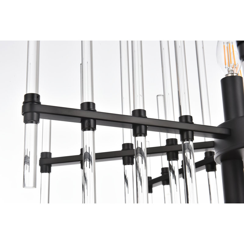 Francene 8 - Light Unique/Statement Pendant, Black