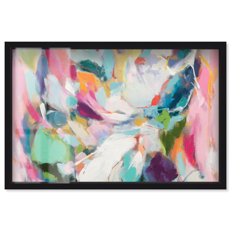 «Colors of Hope I Living Room Art Shadowbox Print» par Art Remedy, H 25 po x l 37 po, Noir