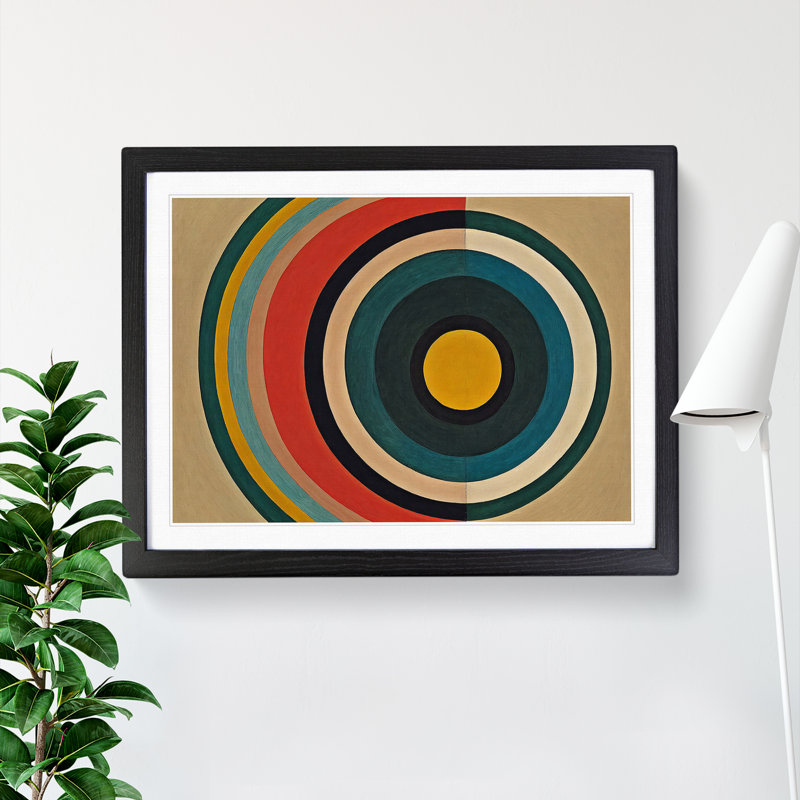 Spellbinding Modern Abstract - Framed Print, 25cm H x 34cm W x 2cm D, Black