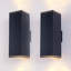 Applique murale d'extérieur imperméable en aluminium 4 sable noir-253420546-253420552