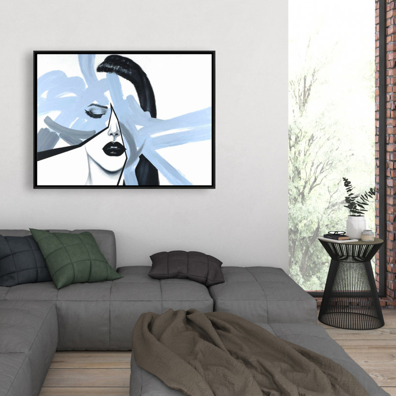 «Abstract Blue Woman Portrait», reproduction sur toile