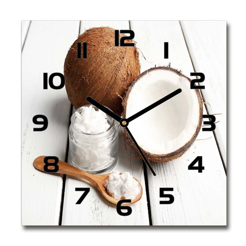 Johnanthony Glass Wall Clock, Black