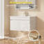 Ensemble de meuble-lavabo 32 po avec lavabo, petit meuble-lavabo mural avec porte flottante moderne, drain escamotable, siphon inclus (sans robinet)-1505510073