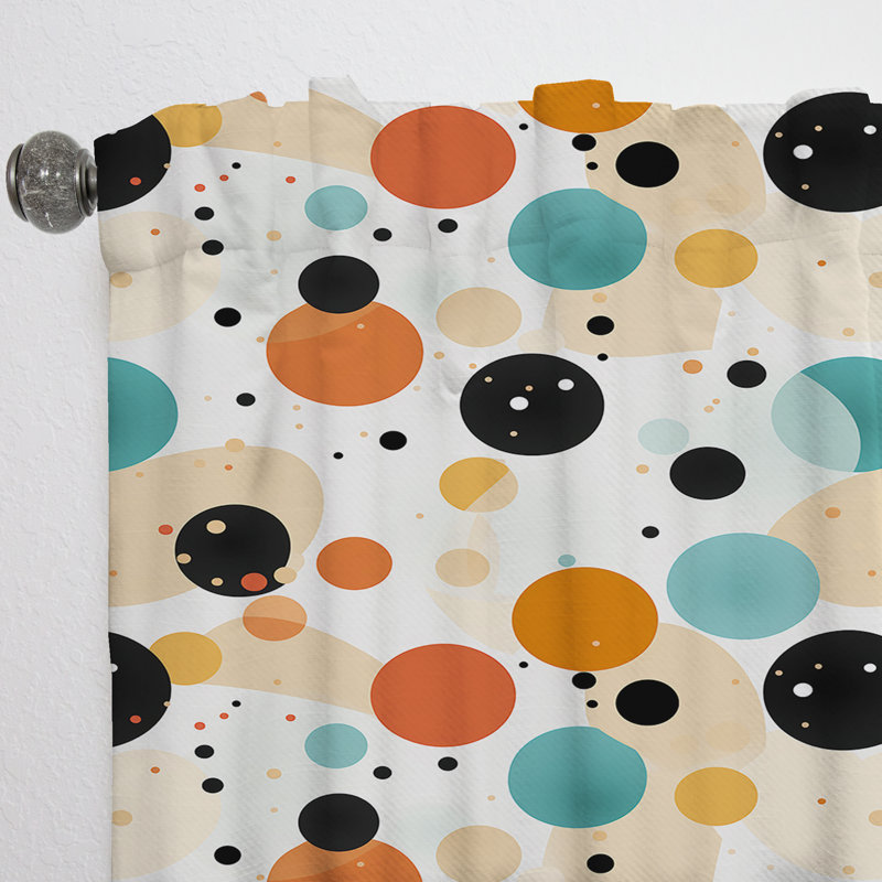 Motif à pois Urban Chic - Rideau abstrait - Rideau abstrait obscurcissant - 1 panneau, L 52 po x L 108 po