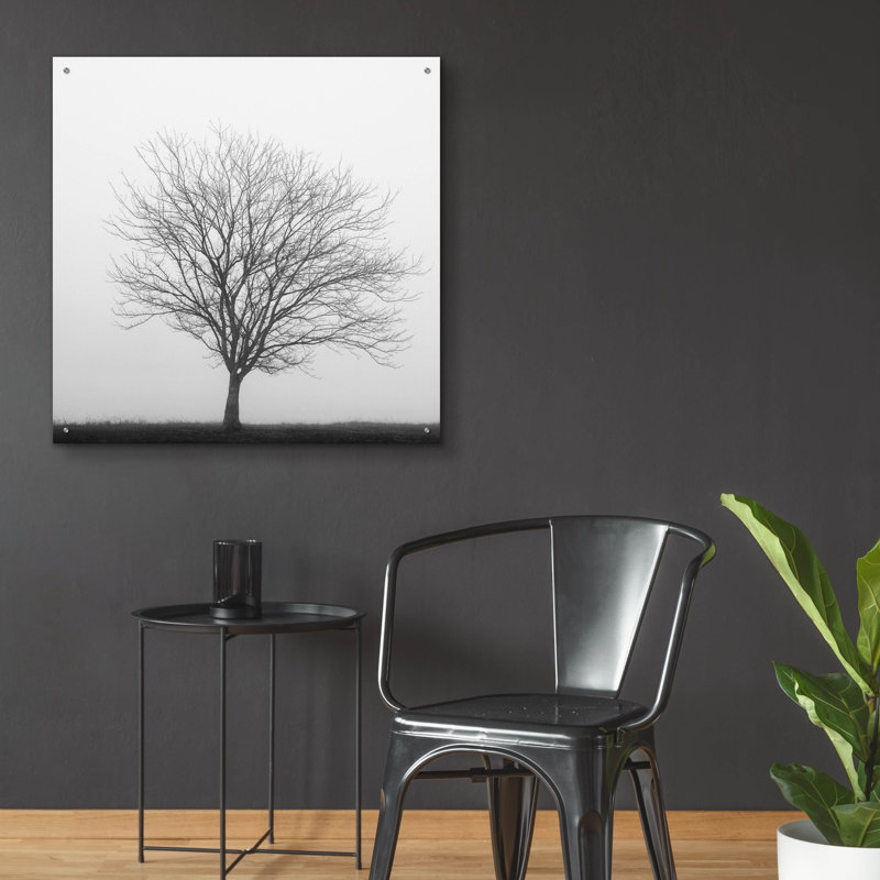 «Winter Trio III» par Nicholas Bell, art mural en verre acrylique, H 36 po x l 36 po x P 0,2 po