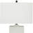 Ceramic Fluted Base White Table Lamp with Drum Shade