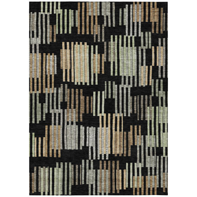 Machine Washable Indoor/Outdoor Chantille ACN2598 Stripes Rug
