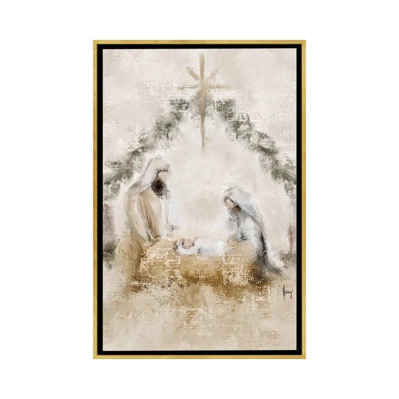 «Night Divine», reproduction d'art sur toile encadrée, H 26 po x l 18 po, Cadre flottant sans passe-partout, Doré
