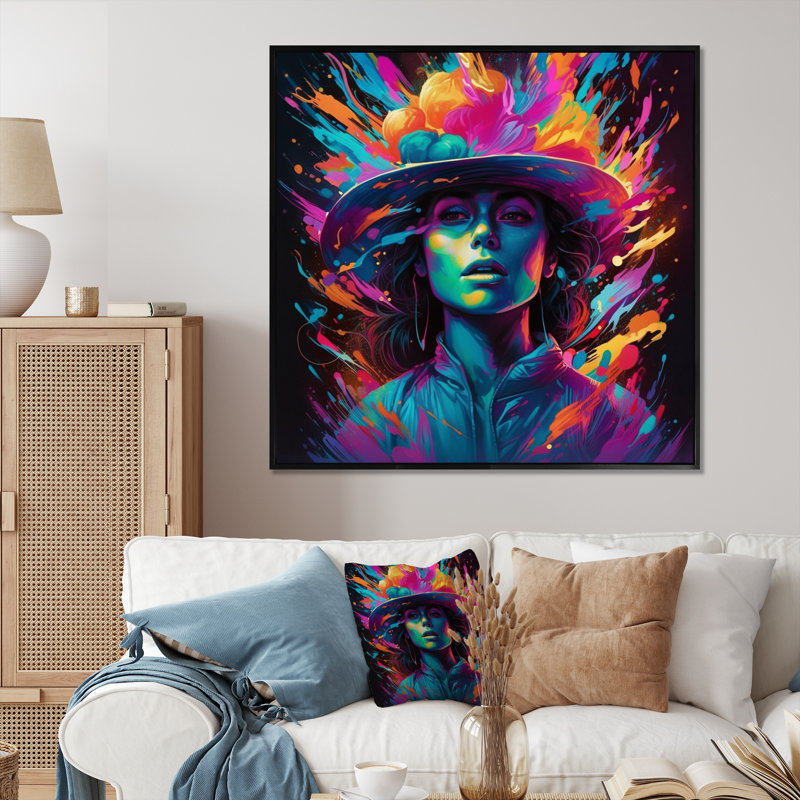 Artistic Darkness, reproduction d'art sur toile, Cadre noir, H 16 po x l 16 po x P 1 po