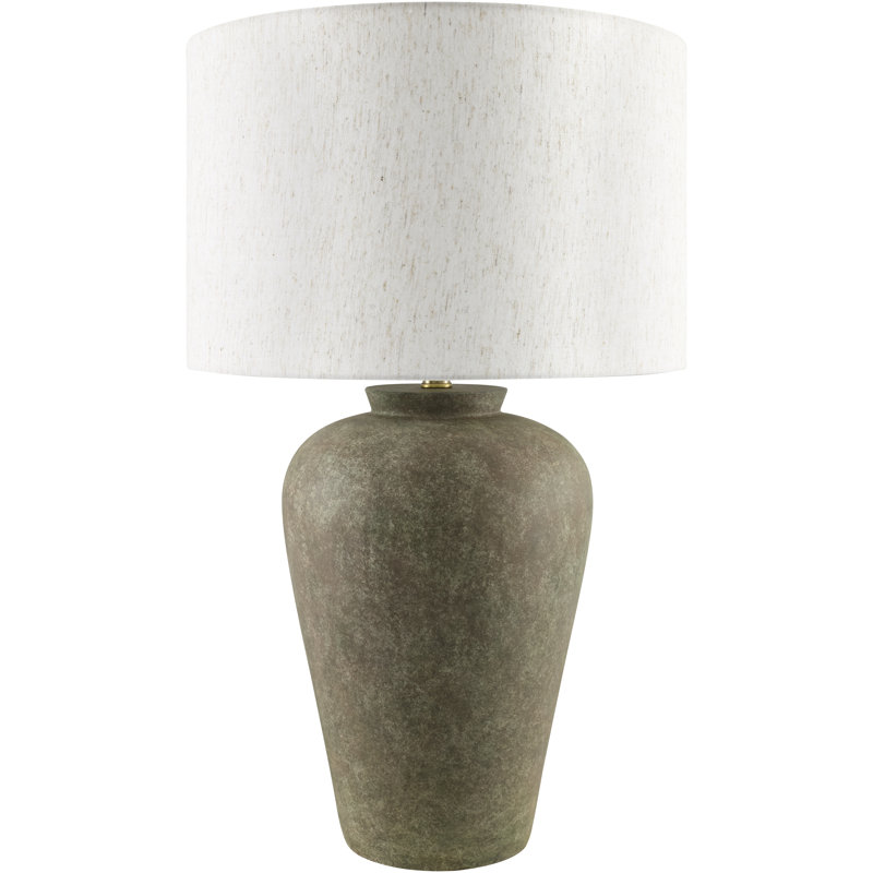 Lampe de table Feinberg, Gris, Blanc