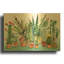 «Beautiful Cactus Garden» par Jean Plout, art mural en métal doré, 24 po x 16 po-1941640727