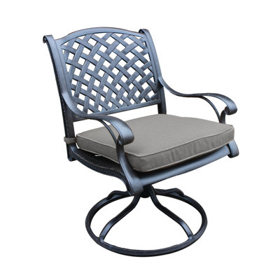 Chaise de patio pivotante avec coussins Criddle