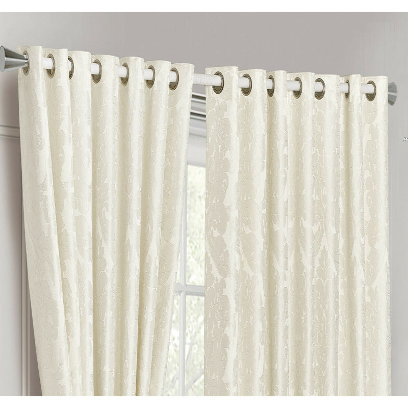 Tenterden Blackout Curtain Pair, Cream, Width 137cm x Drop 229 cm