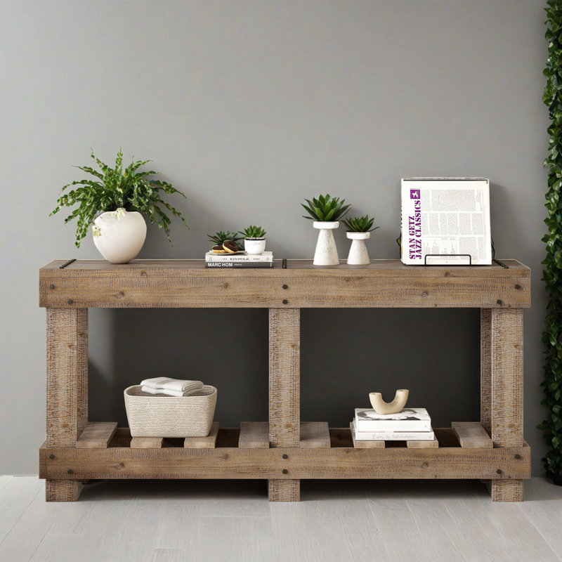 Table d'appoint 63,02 "pour le couloir, Naturel