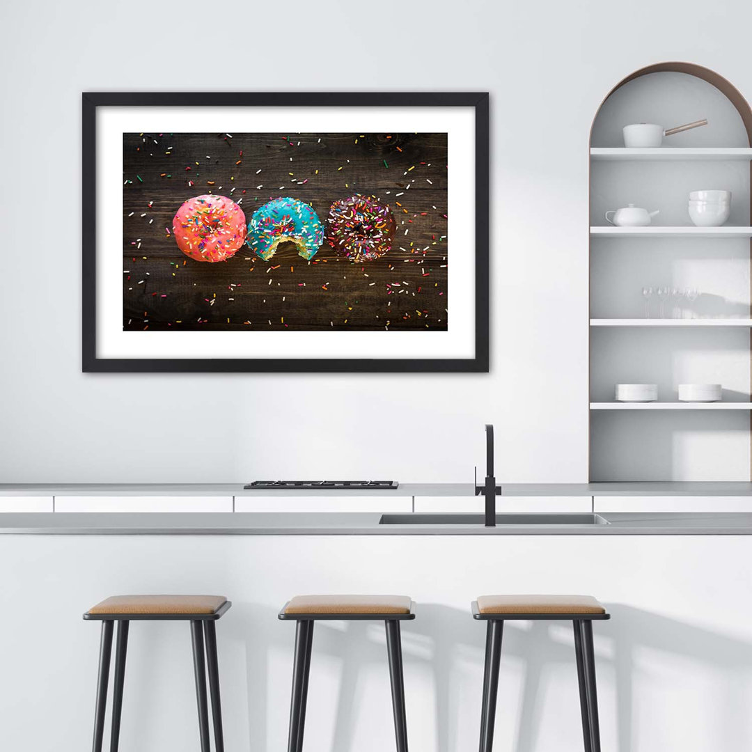 Gerahmter Fotodruck Colourful Donuts