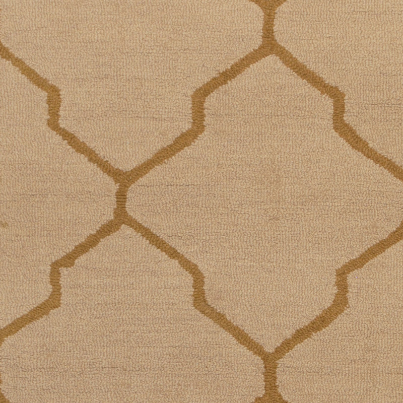 Tapis brun / doré touffeté à la main