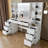 59" Makeup Vanity Desk With Mirror And Lights - Dressing Table With 8 Drawers, Adjustable Brightness, Large Vanity