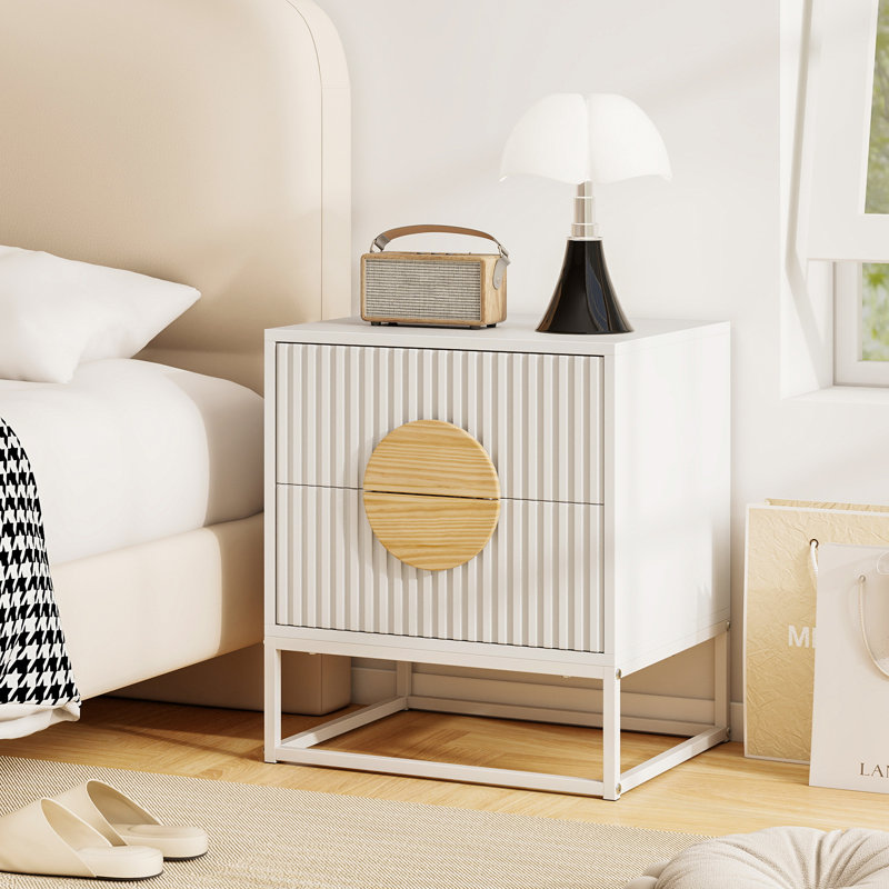 48cm W Manufactured Wood Bedside Table