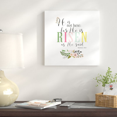 " He Is Risen "