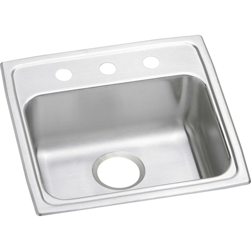 Évier de cuisine à montage sur plan L 22 po x l 22 po Lustertone, null, null