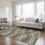 Tapis taupe en polyester tissé à la machine Lamanna-95454204