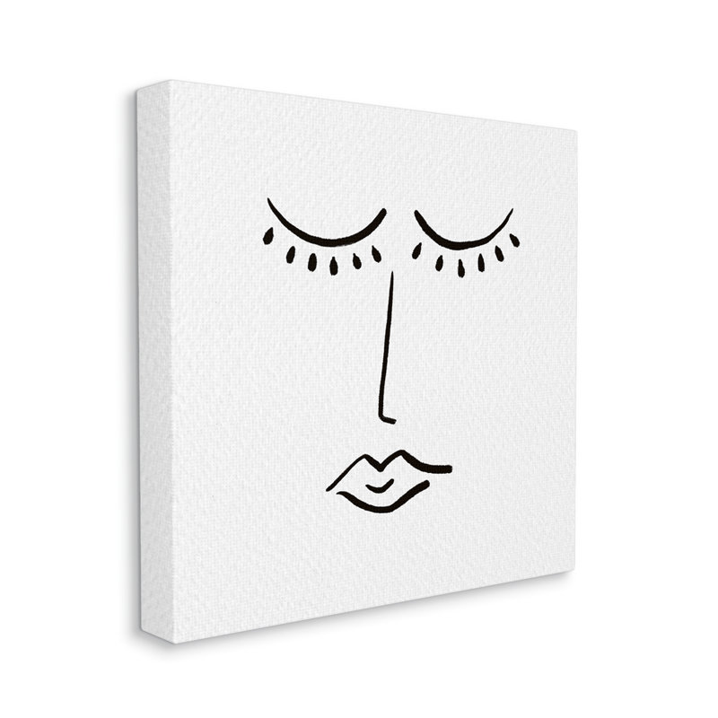 Style de griffonnage minimaliste, Plaque murale, L 17 po x H 17 po